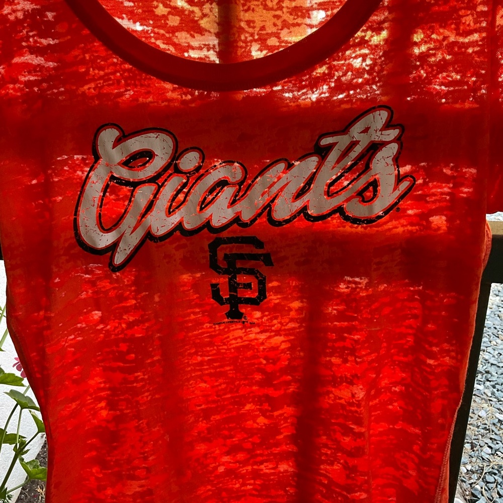 6-2025 San Francisco  Giants Women's Bright ORANGE pullover  Short Sleeve Top